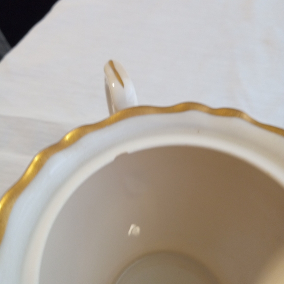 Old Ivory Gold Rim Cream & Sugar Syracuse China -SEE PHOTOS- Tiny Chip - Picture 13 of 16